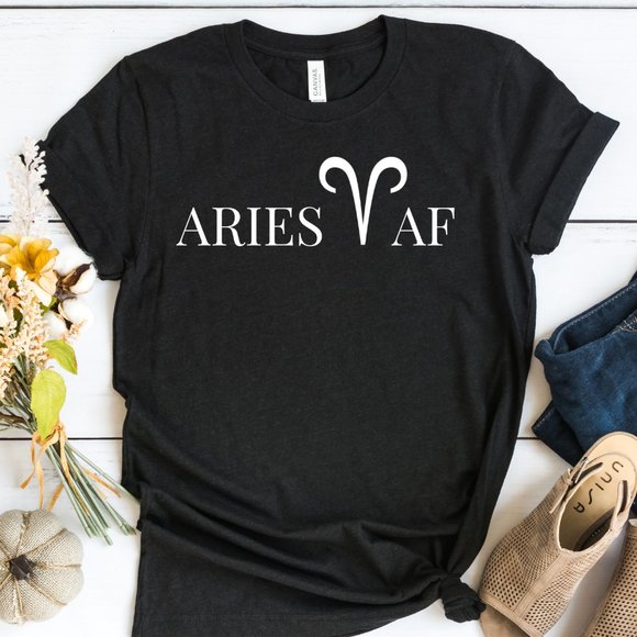 Aries Af Zodiac Graphic T-shirt Unisex Style - Picture 5 of 5